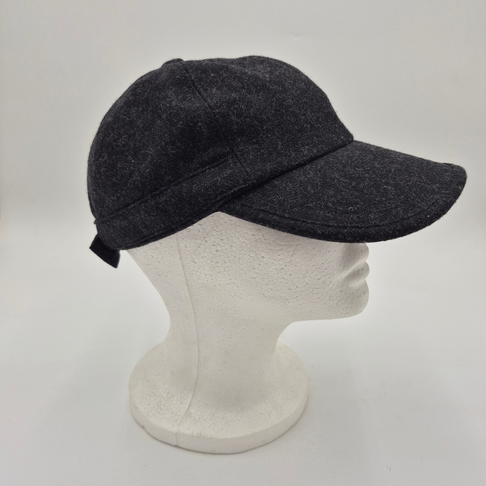 J. Jill Charcoal Gray Wool Blend Baseball Cap Adjustable D-Ring Hat